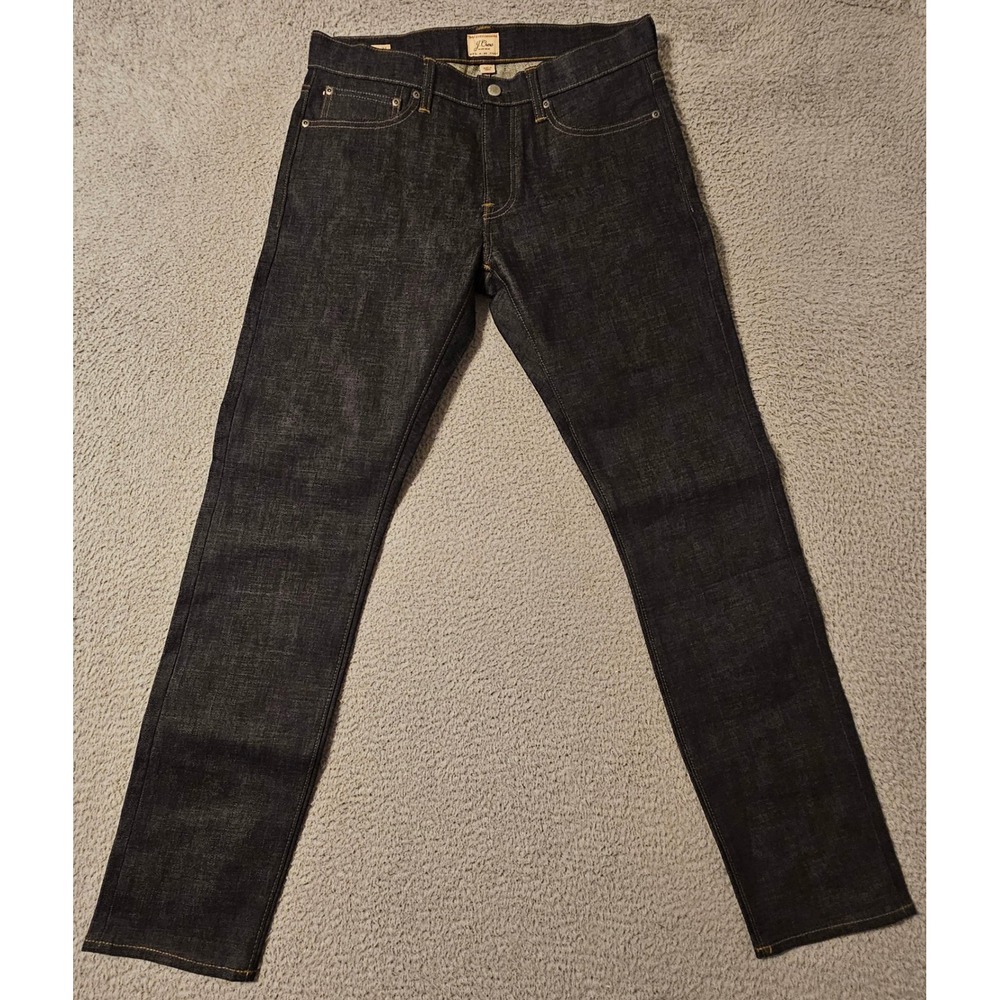 J. Crew 484 Slim Stretch Jeans Mens 32x32 Dark Indigo Tapered Leg Selvedge ESC